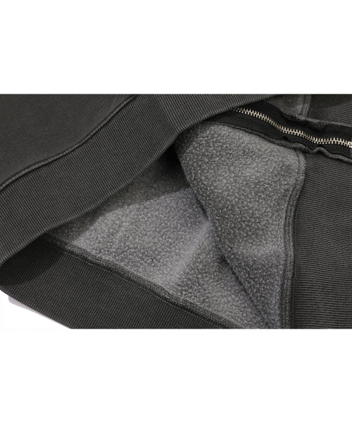 2-WAY HEART PUPPY PATCH HOOD ZIP-UP - 2 COLORS BLACK