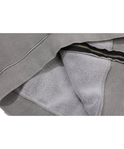 2-WAY HEART PUPPY PATCH HOOD ZIP-UP - 2 COLORS DARK GREY