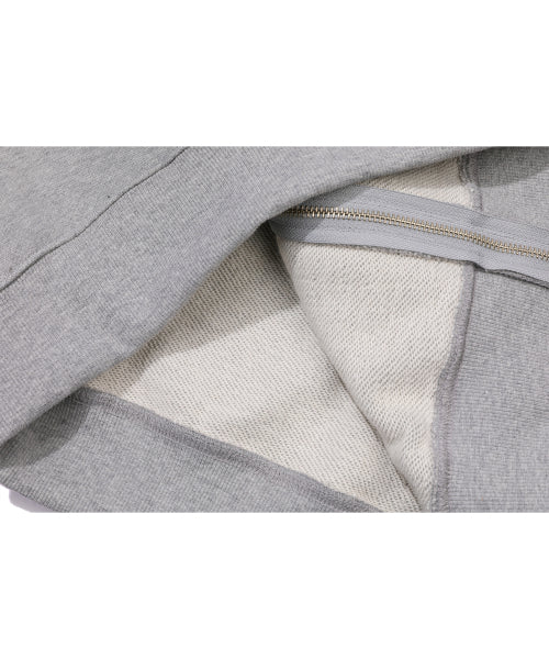 DENIM PATCH HOOD ZIP-UP - 2 COLORS GREY