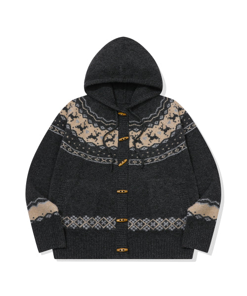 2-WAY HOOD KNIT - 2 COLORS CHARCOAL