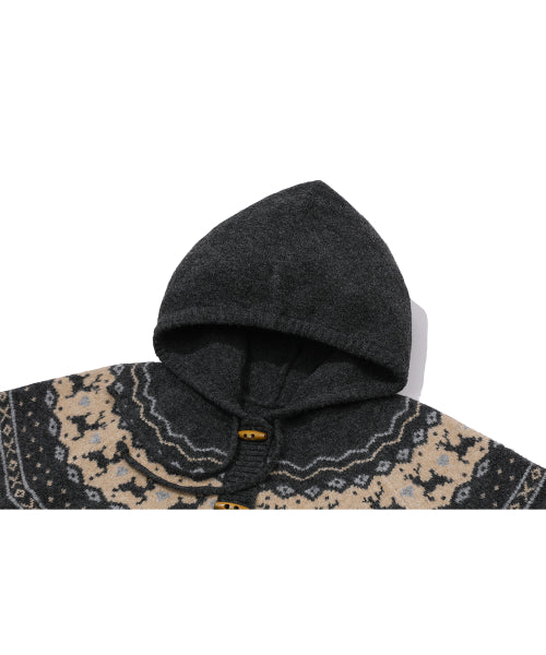 2-WAY HOOD KNIT - 2 COLORS CHARCOAL