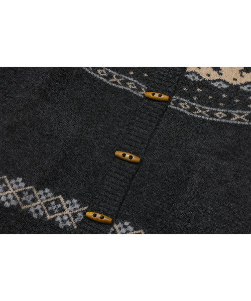 2-WAY HOOD KNIT - 2 COLORS CHARCOAL