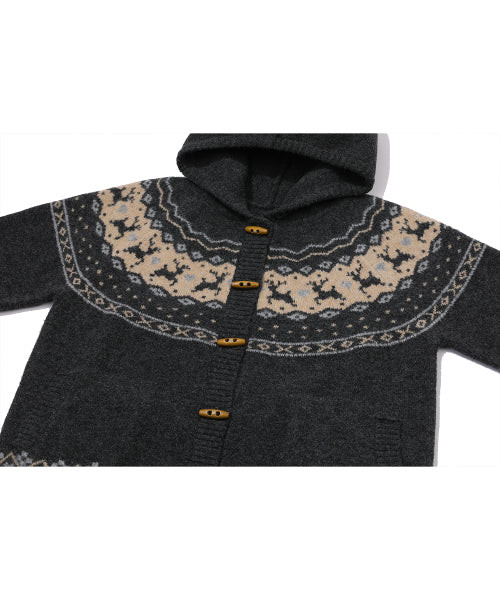 2-WAY HOOD KNIT - 2 COLORS CHARCOAL