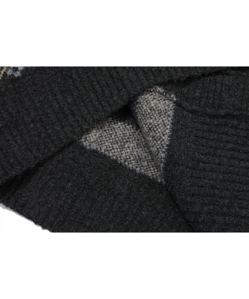 2-WAY HOOD KNIT - 2 COLORS CHARCOAL