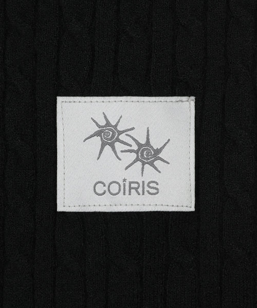 ROUND NECK KNIT CARDIGAN - 3 COLORS BLACK