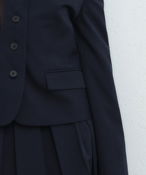 WOMENS 4-BUTTON SHORT BLAZER #韓韶禧同款! - 3 COLORS NAVY