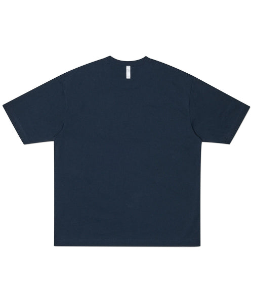 RAW CHAIN STITCHED T-SHIRT - DARK NAVY - 2 COLORS