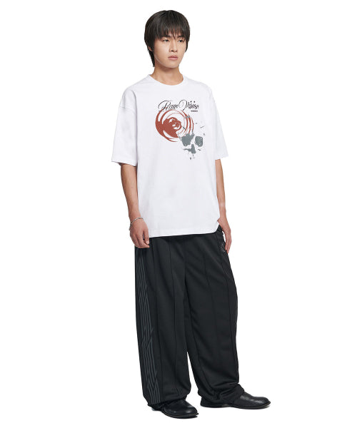 C SKULL T-SHIRT - WHITE - 2 COLORS