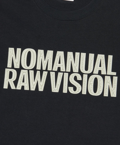 ROUGH TEXTURE PRINT T-SHIRT - BLACK - 3 COLORS