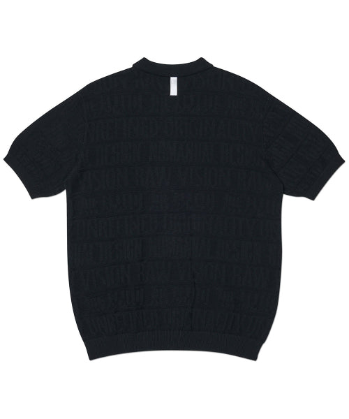 M.F JACQUARD POLO SHIRT - BLACK - 2 COLORS