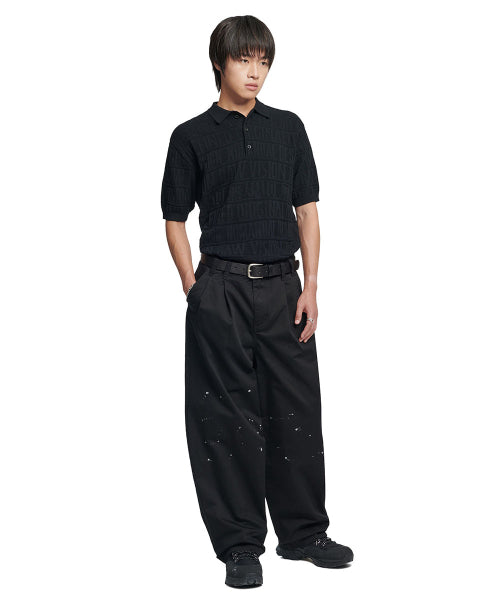M.F JACQUARD POLO SHIRT - BLACK - 2 COLORS
