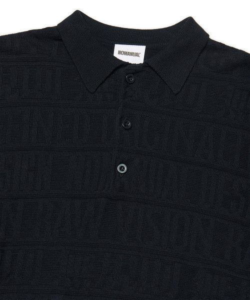 M.F JACQUARD POLO SHIRT - BLACK - 2 COLORS