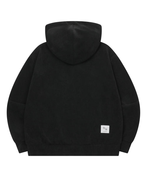BUTTON HOODIE TEE UNISEX - 2 COLORS BLACK