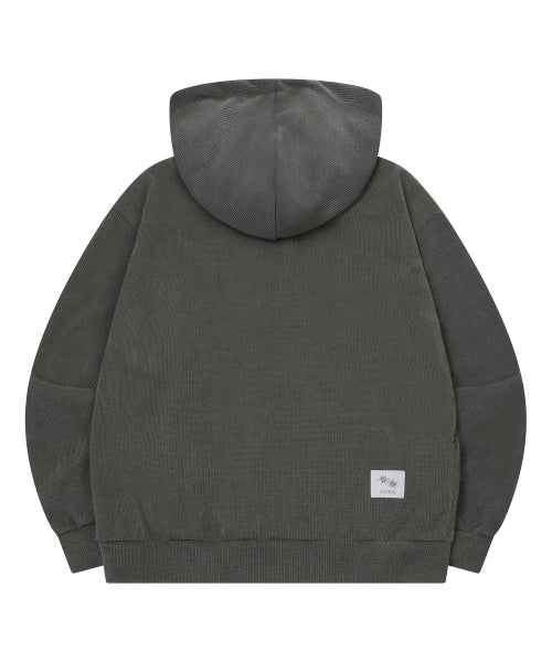 BUTTON HOODIE TEE UNISEX - 2 COLORS BLACK