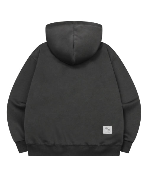 SMALL LOGO HOODIE TEE - 2 COLORS CHARCOAL