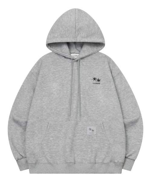 SMALL LOGO HOODIE TEE - 2 COLORS CHARCOAL