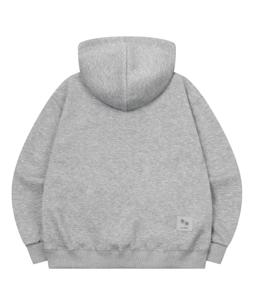 SMALL LOGO HOODIE TEE - 2 COLORS CHARCOAL