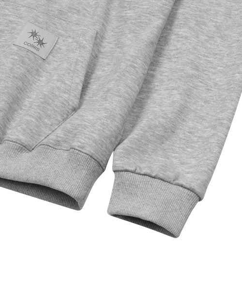 SMALL LOGO HOODIE TEE - 2 COLORS CHARCOAL