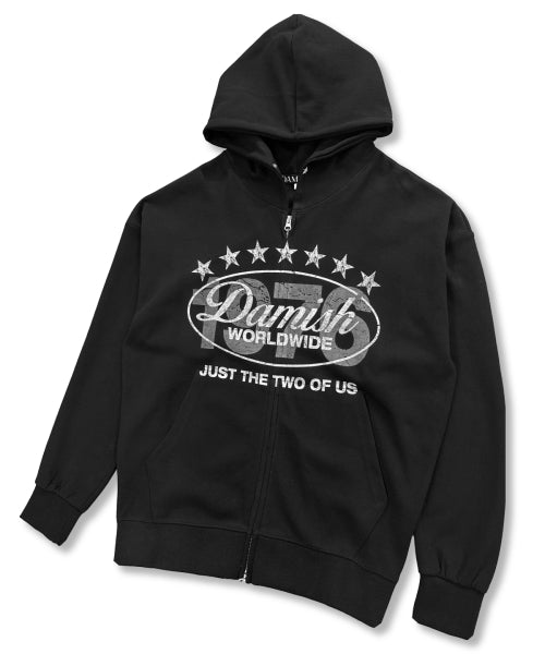 1976 TEE HOODIE - 3 COLORS BLACK