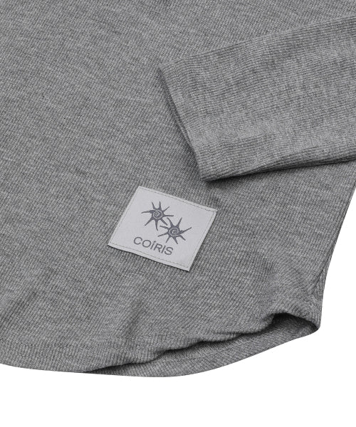 ARINA BUTTON LONG SLEEVE TEE - 4 COLORS BLACK
