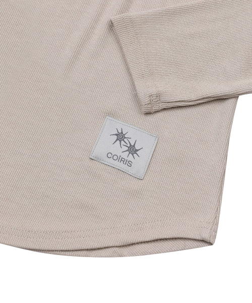 ARINA BUTTON LONG SLEEVE TEE - 4 COLORS BLACK