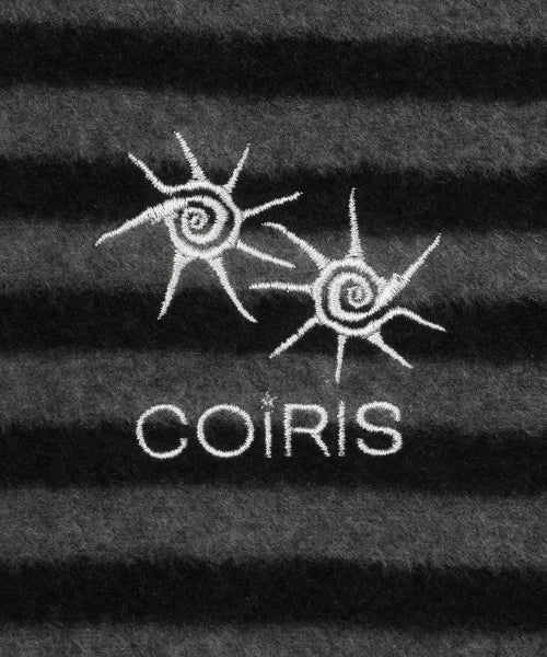STRIPE CONTRAST HOODIE TEE UNISEX CHARCOAL