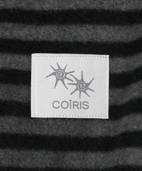 STRIPE CONTRAST HOODIE TEE UNISEX CHARCOAL
