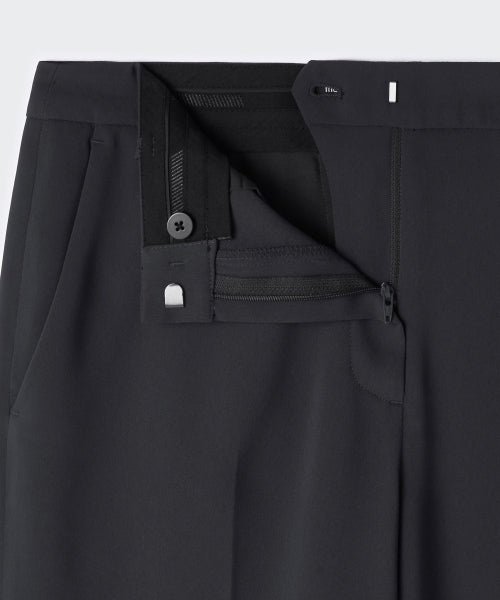 FLUID LOW WAIST WIDE SLACKS - 3 COLORS GRAY