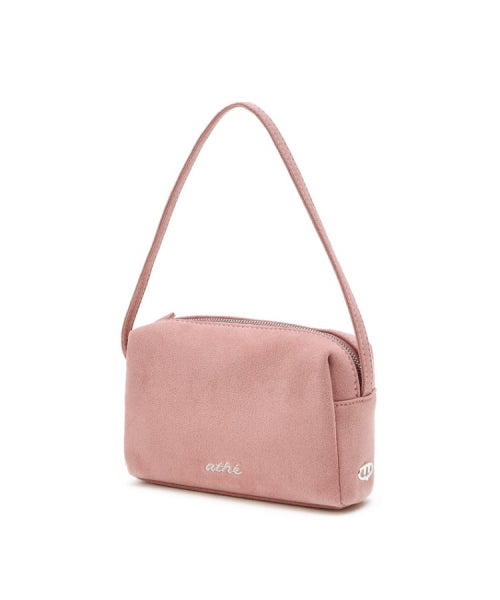SUEDE FABRIC MINI TOTE PINK