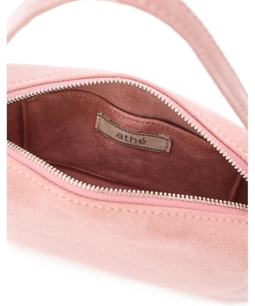 SUEDE FABRIC MINI TOTE PINK