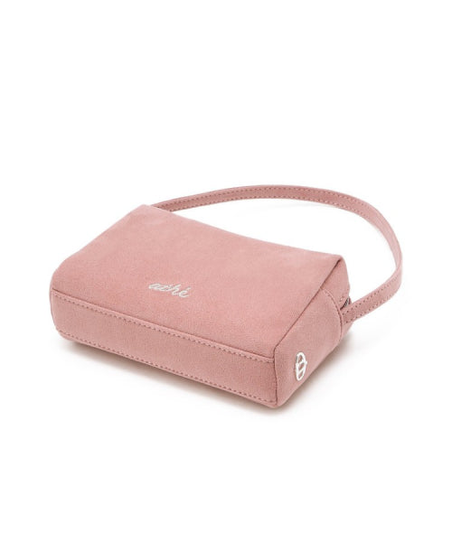 SUEDE FABRIC MINI TOTE PINK