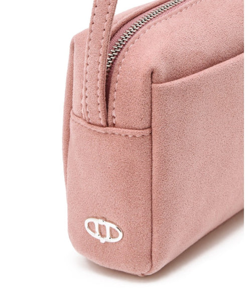 SUEDE FABRIC MINI TOTE PINK