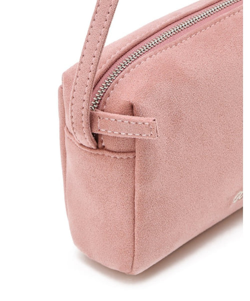 SUEDE FABRIC MINI TOTE PINK
