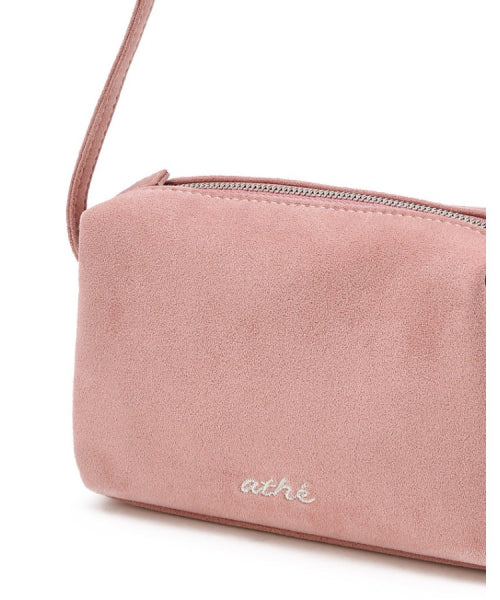 SUEDE FABRIC MINI TOTE PINK