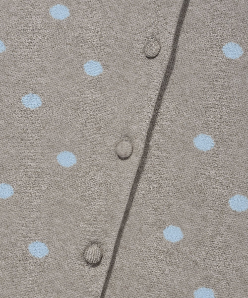 LILY DOT ROUND NECK CARDIGAN #GISELLE同款! GREY