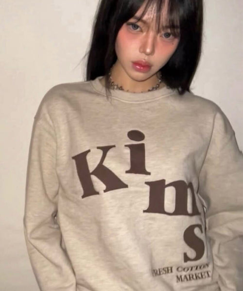MESSY ALPHA APP SWEATSHIRT - 6 COLORS OATMEAL