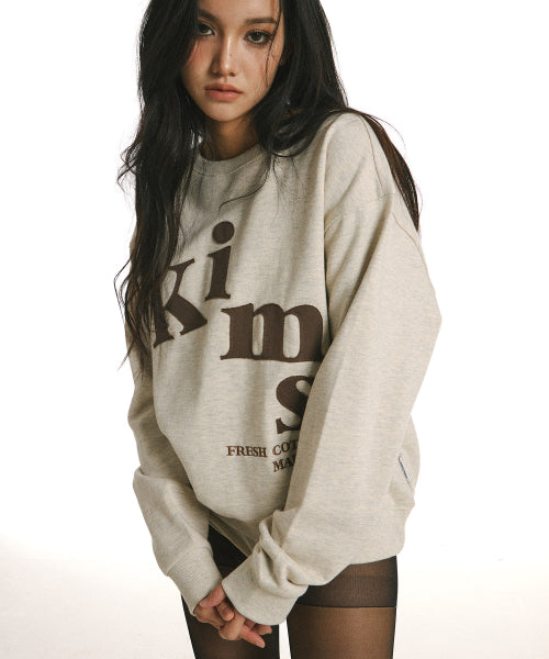 MESSY ALPHA APP SWEATSHIRT - 6 COLORS OATMEAL