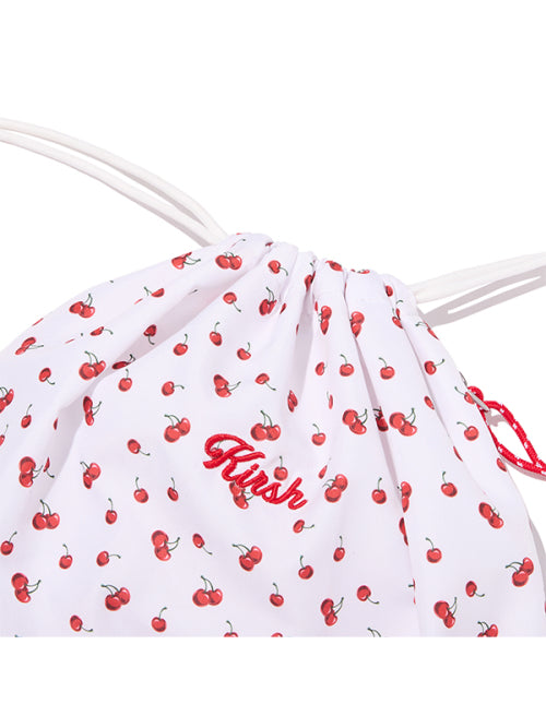 KIRSH POCKET RIBBON STRAP GYM SACK AS SHOWN