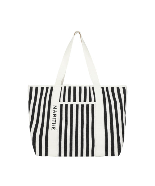 REGULAR LOGO BIG COTTON BAG stripe