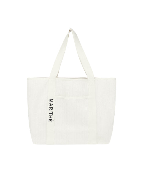 REGULAR LOGO BIG COTTON BAG natural