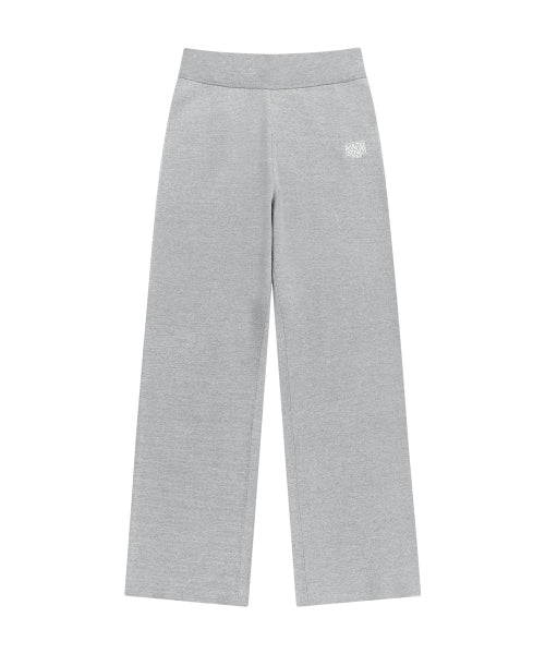 W CLASSIC LOGO KNIT PANTS - 4 COLORS GREY