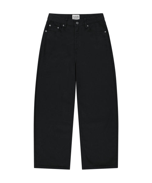 W CURVED DENIM PANTS - 2 COLORS BLACK