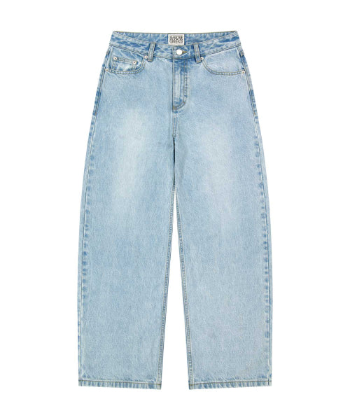 W CURVED DENIM PANTS - 2 COLORS BLUE