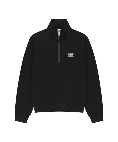 SMALL CLASSIC LOGO HALF ZIP-UP SWEATSHIRT - 3 COLORS BLACK