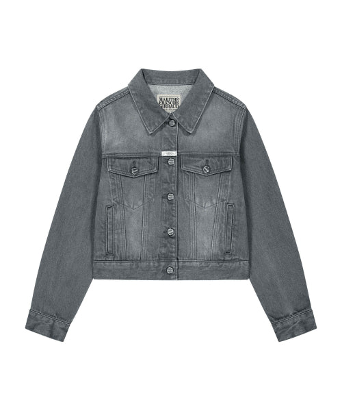 W DENIM TRUCKER JACKET - 2 COLORS GREY