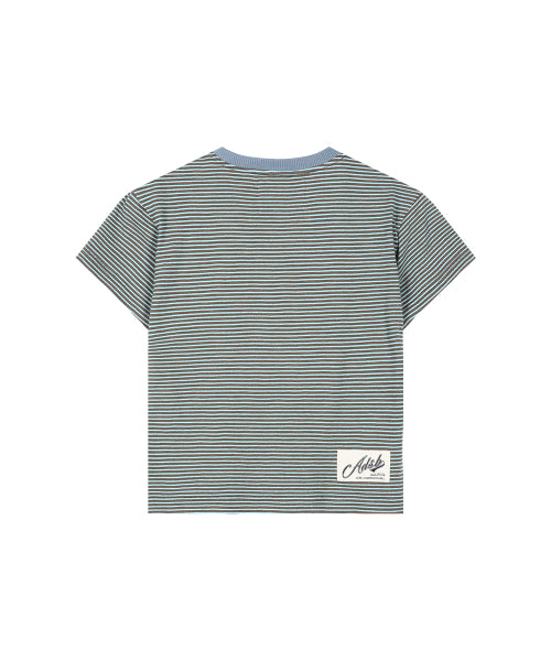 HEART MESSAGE STRIPE T-SHIRT - 2 COLORS MINT