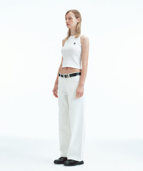 WAFFLE SLEEVELESS - 5 COLORS WHITE