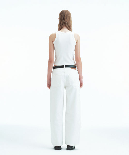 WAFFLE SLEEVELESS - 5 COLORS WHITE
