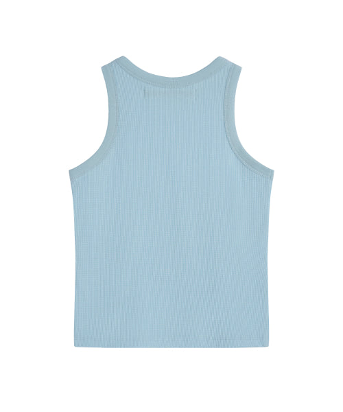 WAFFLE SLEEVELESS - 5 COLORS SKY BLUE