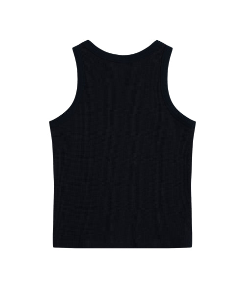 WAFFLE SLEEVELESS - 5 COLORS NAVY
